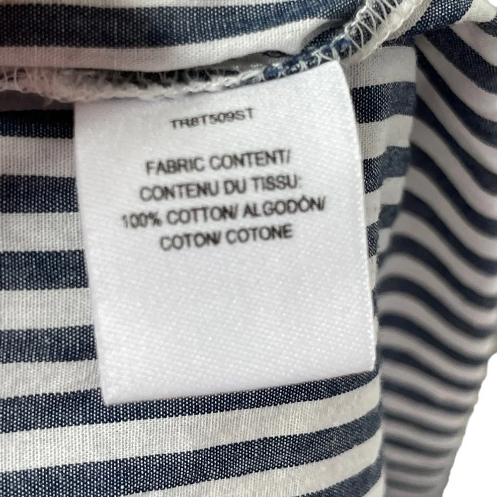 Derek Lam 10 Crosby Size 2 Striped Shirt Tie Waist Mini Dress - Picture 11 of 14